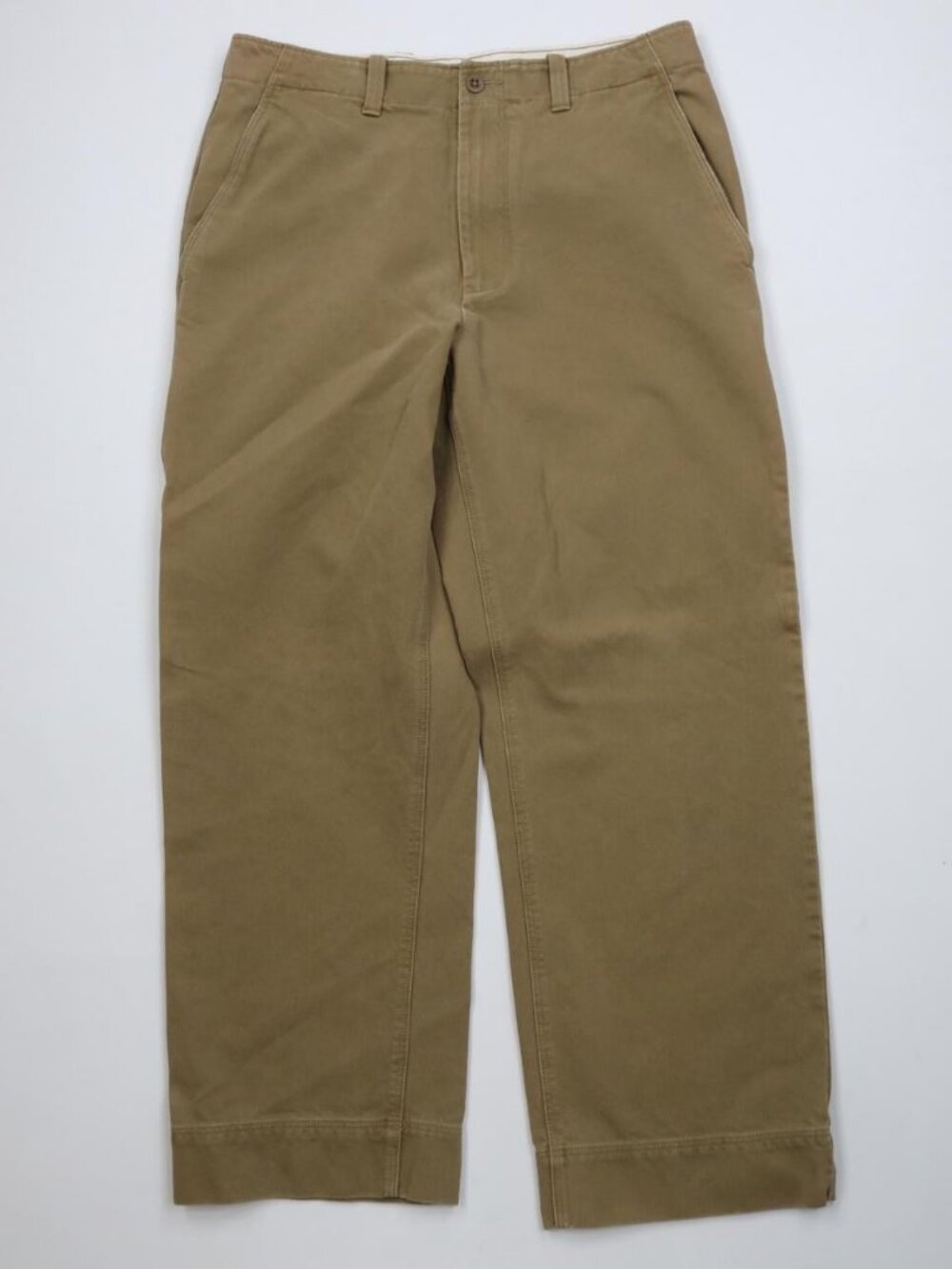 Vintage 90s Y2K J Crew Mens 33x30 Faded Heavyweight Moleskin Wide Leg Pants